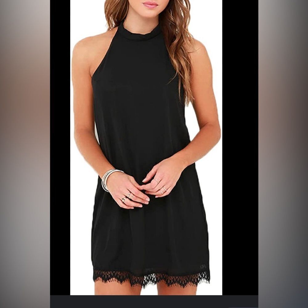 Black halter dress